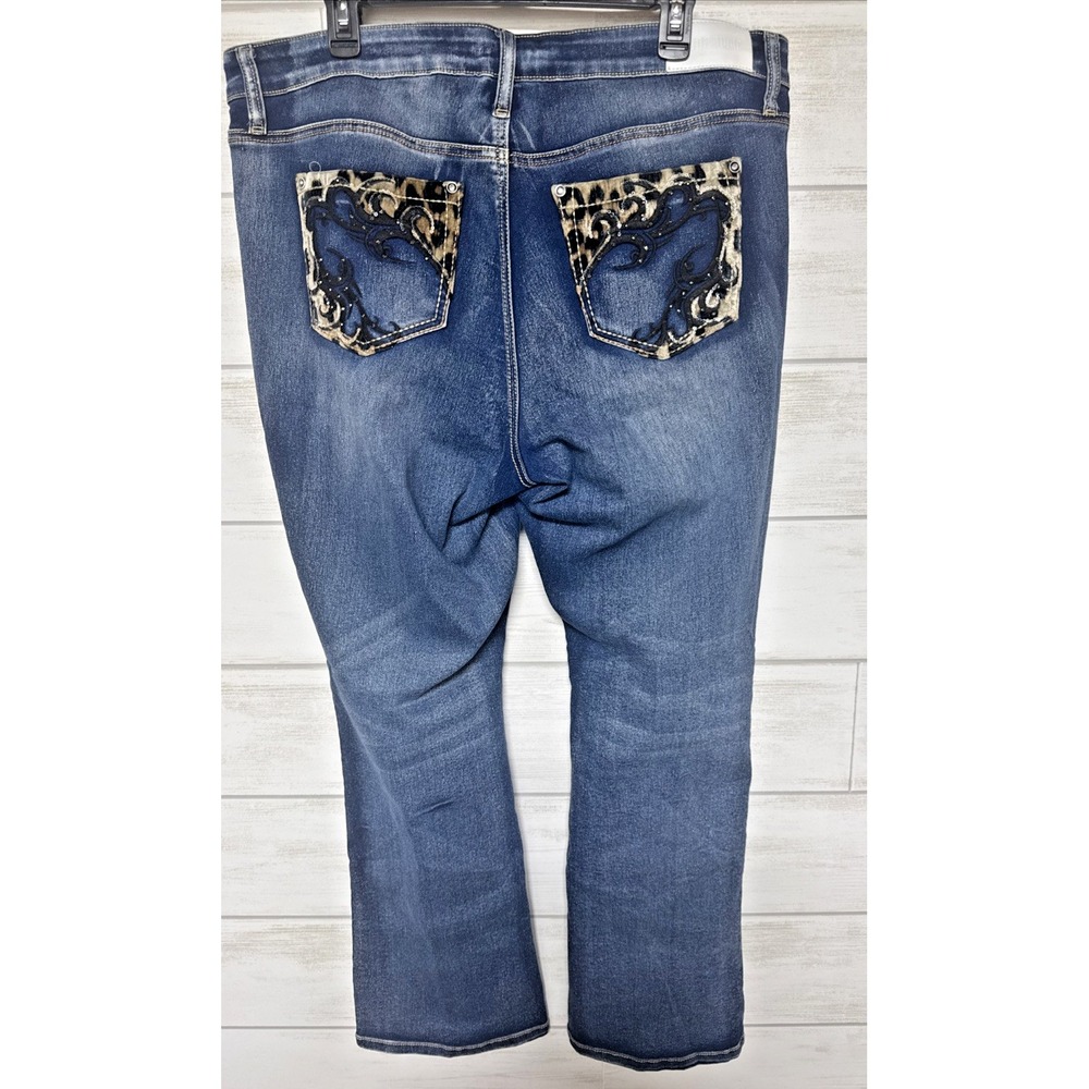 Hydraulic Nolita Womens 18 Jeans Mid Rise Curvy Slim Boot Western Denim blue - Picture 3 of 7